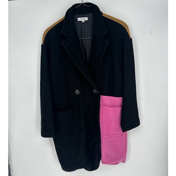 Peter Som Collective Colorblock Wool Coat - Picture 3 of 11